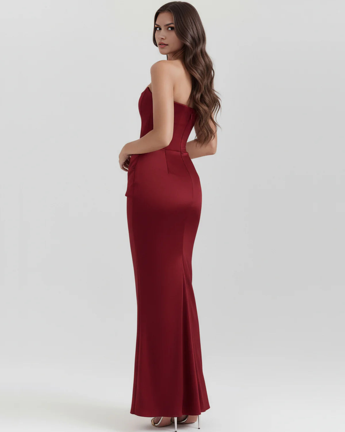 Rosalind Dress Burgundy Size M