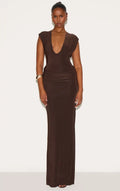 PLT Plunge Maxi brown Size M
