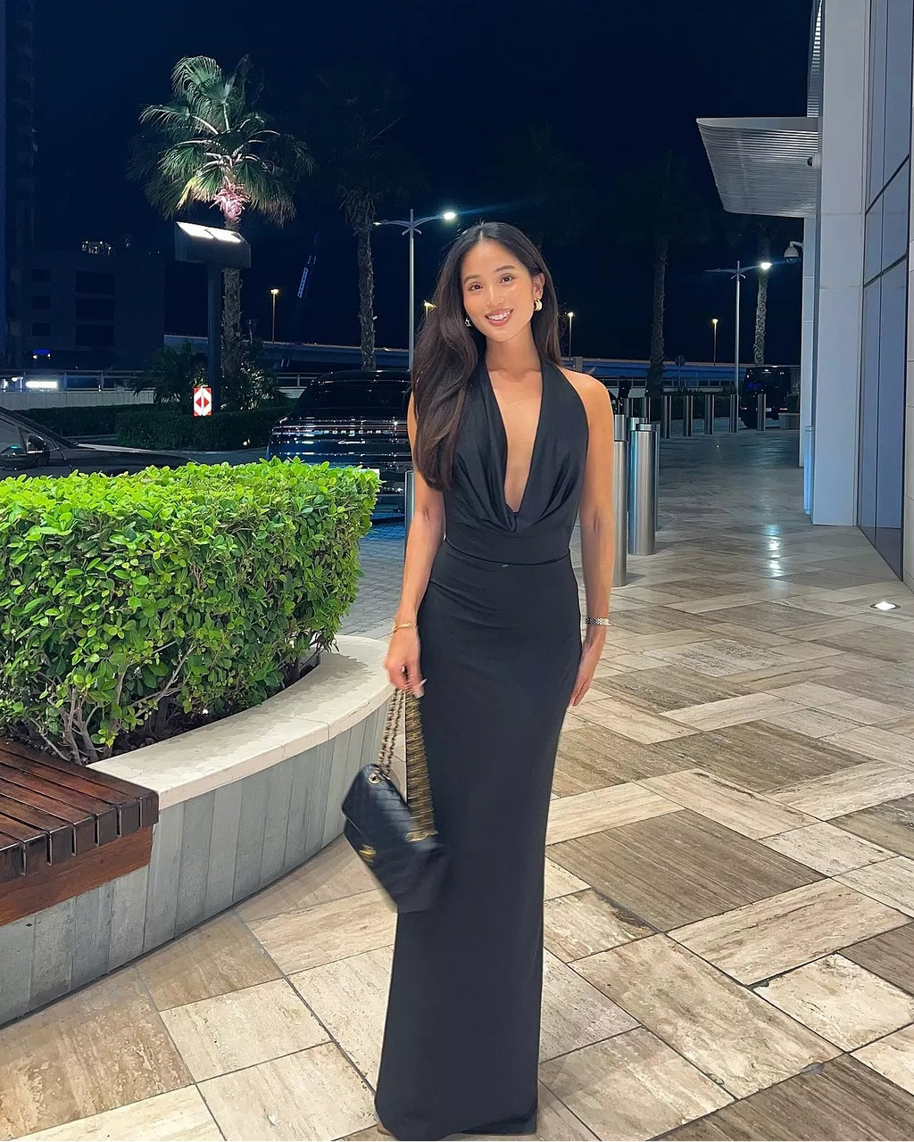 Black Maxi - Sylvana Cowl Halter SIZE M (10)