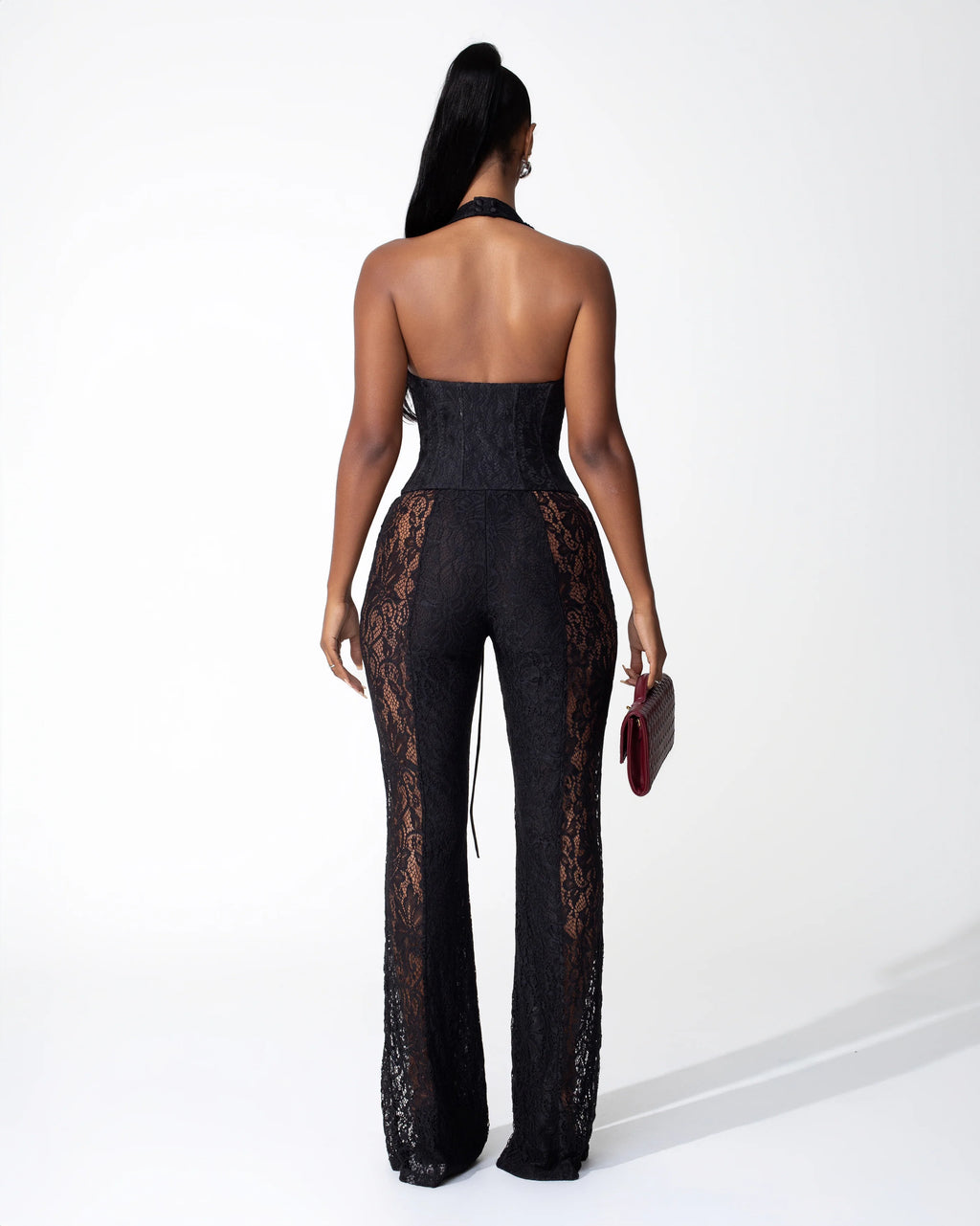 Trouble Lace Jumpsuit Black Size L (12)